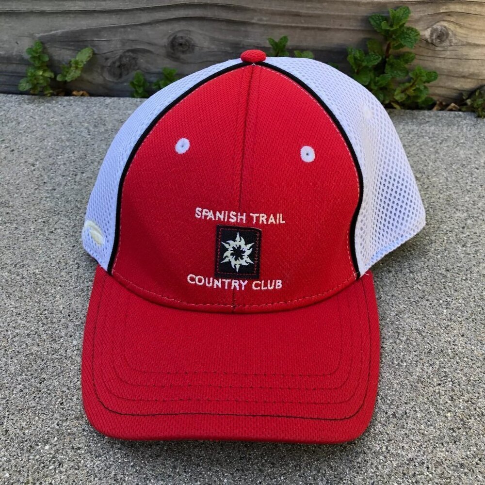 PUKKA Spanish Trail Country Club Las Vegas Fitted Hat Men's S/M Red Mesh…​​